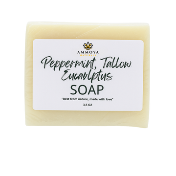 Handcrafted Tallow & Goat Milk Soap Bar – Gentle Cleansing Bar for Face & Body – Natural Essential Oil Variations – Moisturizing, Creamy Lather, For All Skin Types